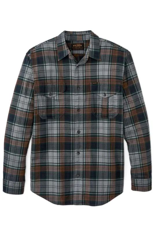 LW ALASKAN GUIDE SHIRT Gray/Navy/Multi Plaid sold by REVOLVR Menswear