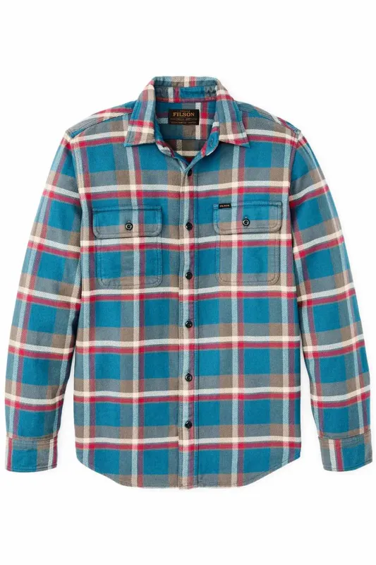 VINTAGE FLANNEL WORKSHIRT Blue/Gray/Multi Plaid sold by REVOLVR Menswear