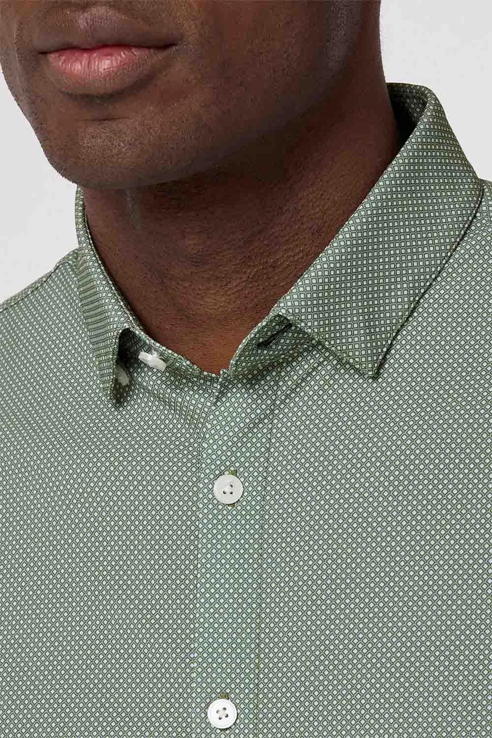 LEEWARD LS Olive Pressed Diamond sold by REVOLVR Menswear product image thumbnail 3