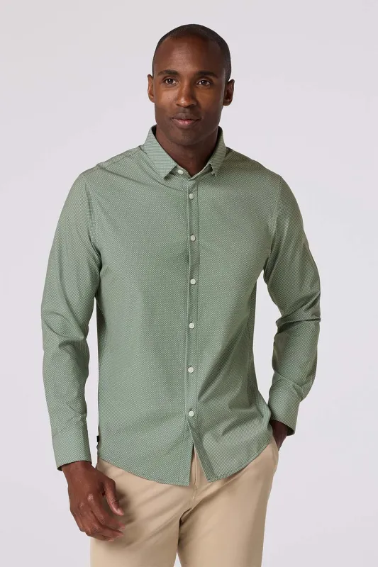 LEEWARD LS Olive Pressed Diamond sold by REVOLVR Menswear