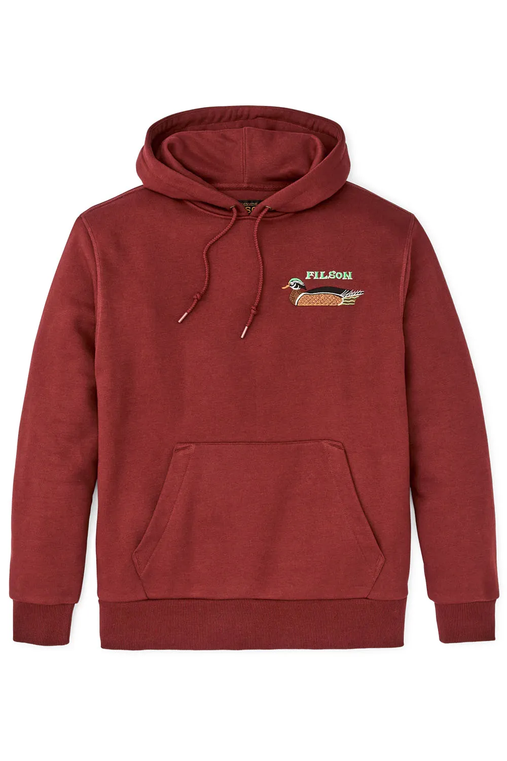 PROSPECTOR EMBROIDERED HOODIE Fired Brick sold by REVOLVR Menswear