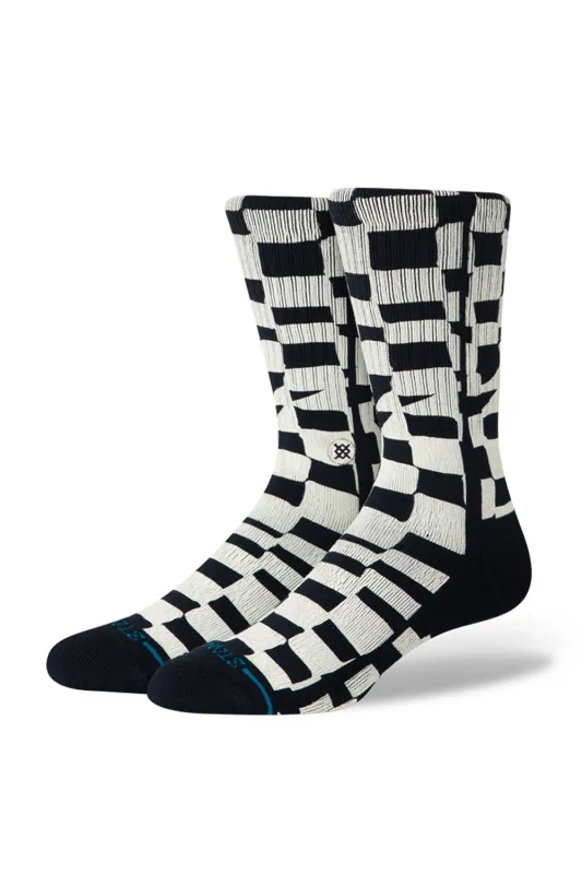 WAVE CHECK CREW Black sold by REVOLVR Menswear