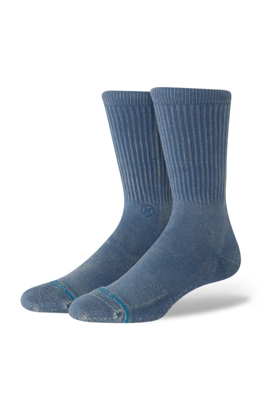 ICON DYED CREW Sea Blue sold by REVOLVR Menswear