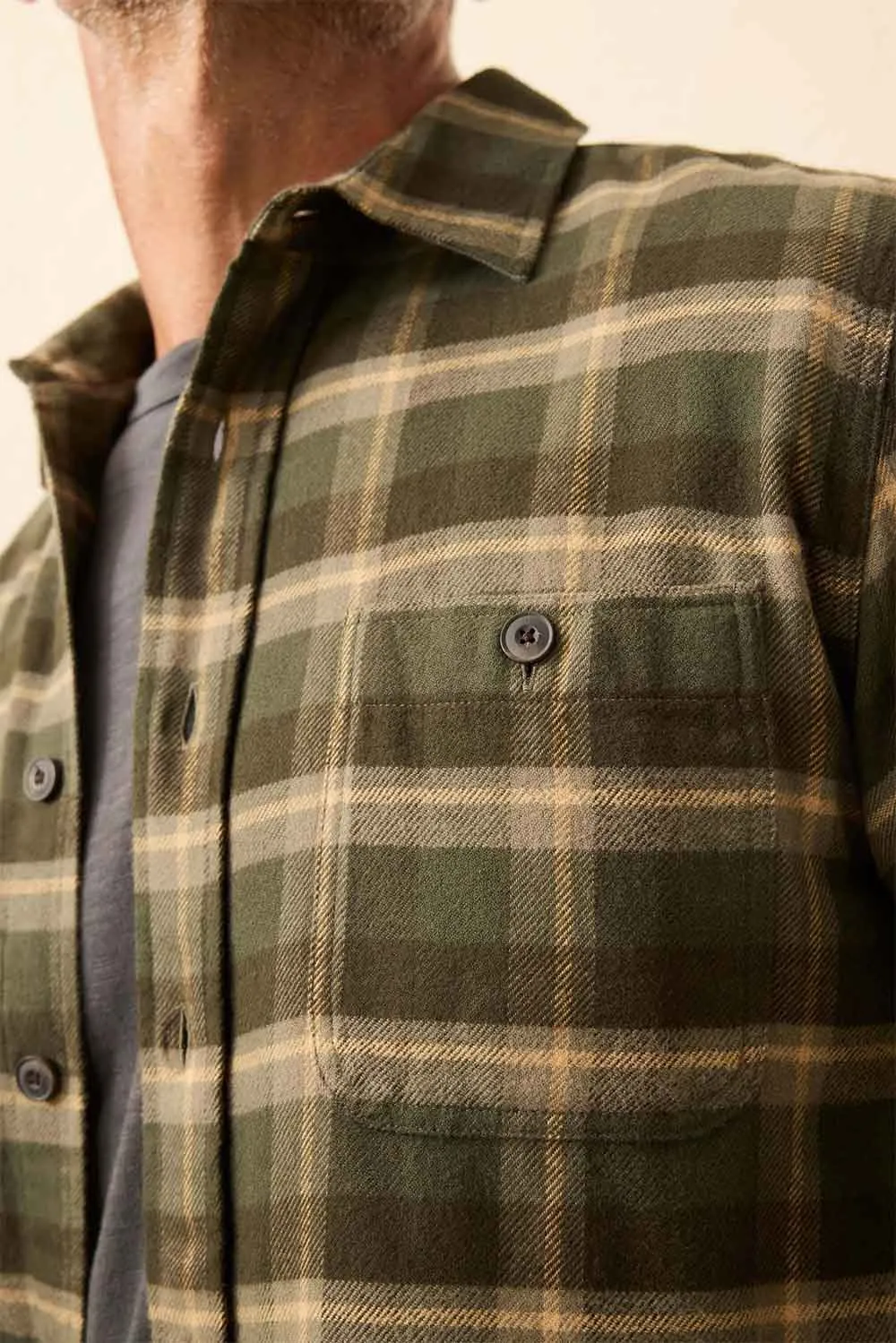 NAZARE FLANNEL Garret Verde Plaid sold by REVOLVR Menswear product image thumbnail 3