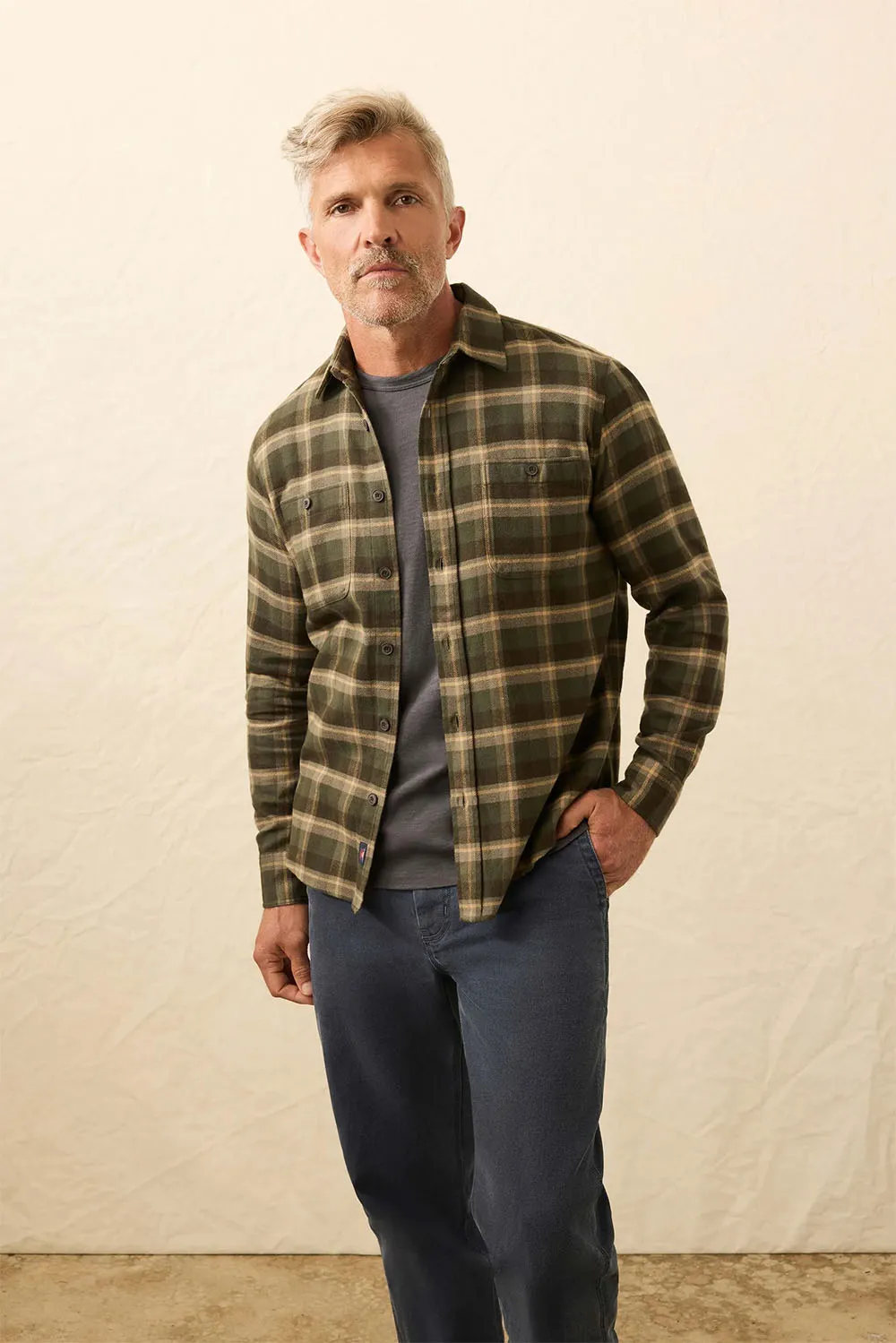 NAZARE FLANNEL Garret Verde Plaid sold by REVOLVR Menswear
