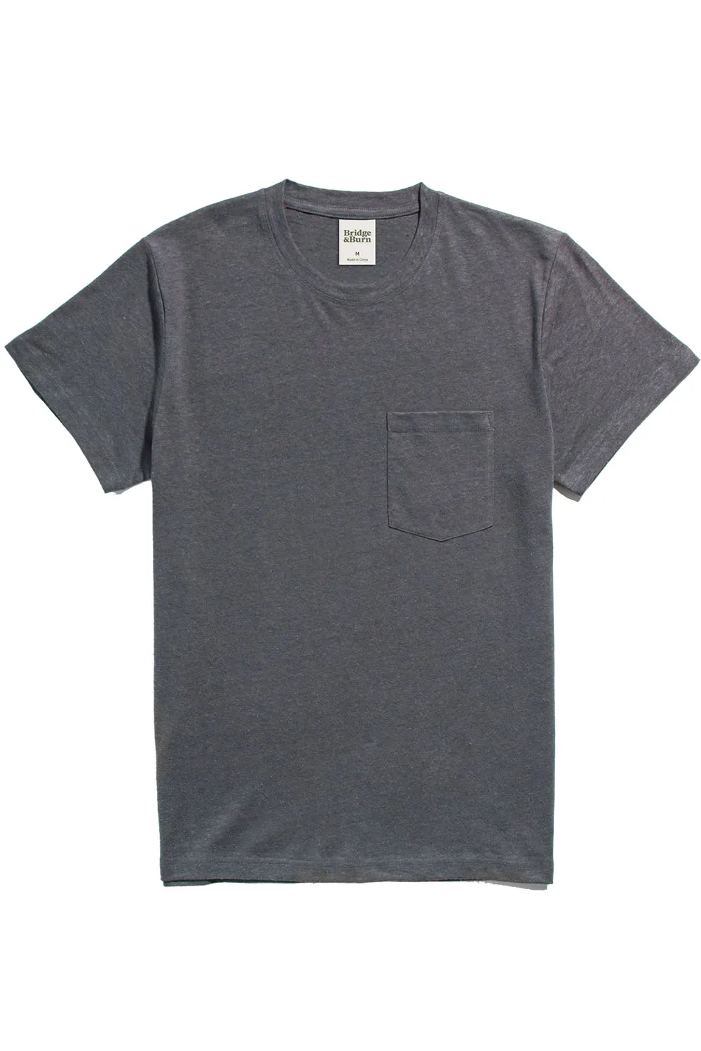 ORGANIC HEMP PKT TEE Slate Grey sold by REVOLVR Menswear