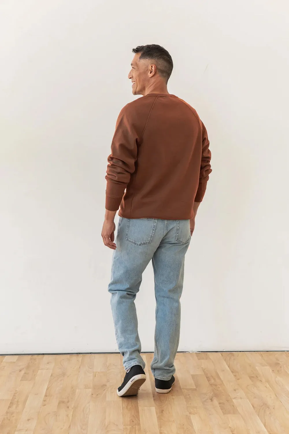 LINCOLN CREW SWEATSHIRT Burnt Umber sold by REVOLVR Menswear product image thumbnail 5