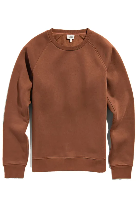 LINCOLN CREW SWEATSHIRT Burnt Umber sold by REVOLVR Menswear