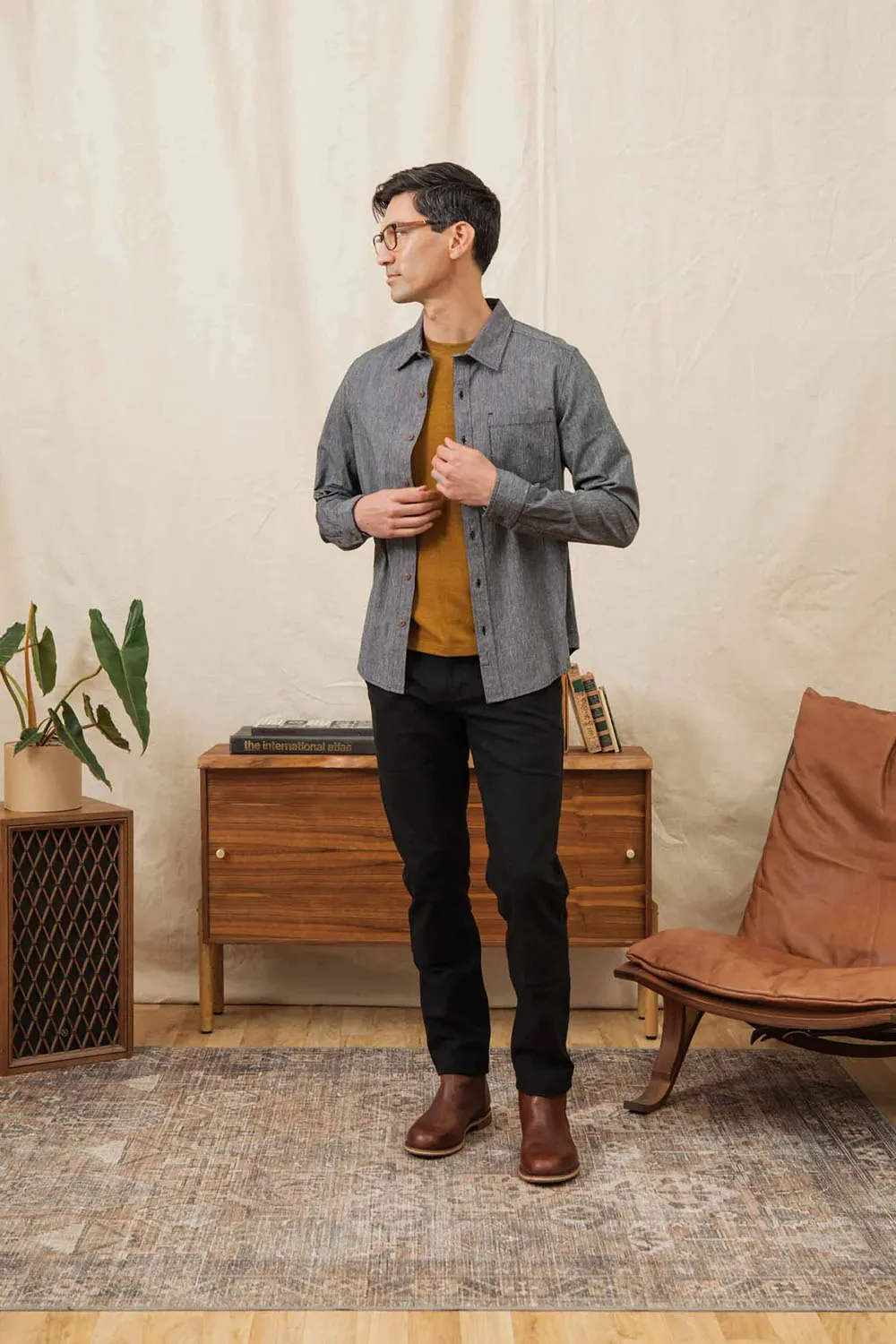 JUDE SHIRT Onyx Stripe sold by REVOLVR Menswear product image thumbnail 4