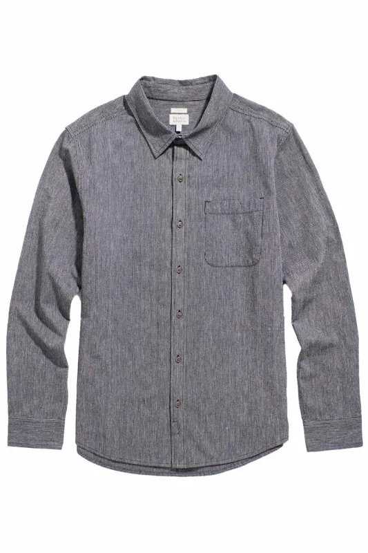 JUDE SHIRT Onyx Stripe sold by REVOLVR Menswear