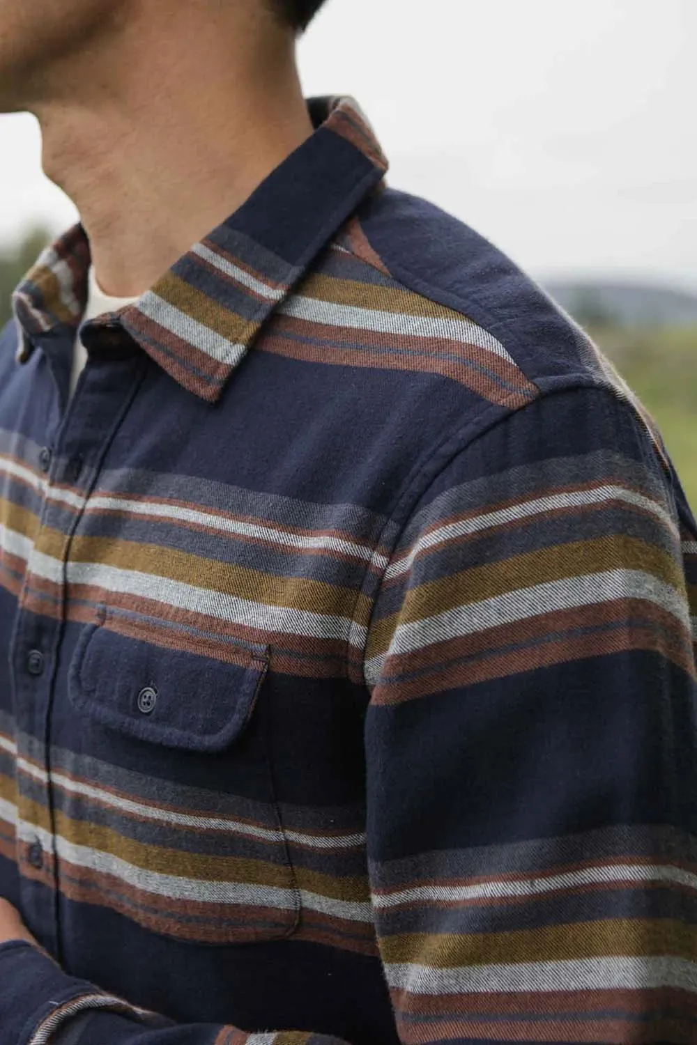 COLE SLIM SHIRT Coastline Stripe sold by REVOLVR Menswear product image thumbnail 4