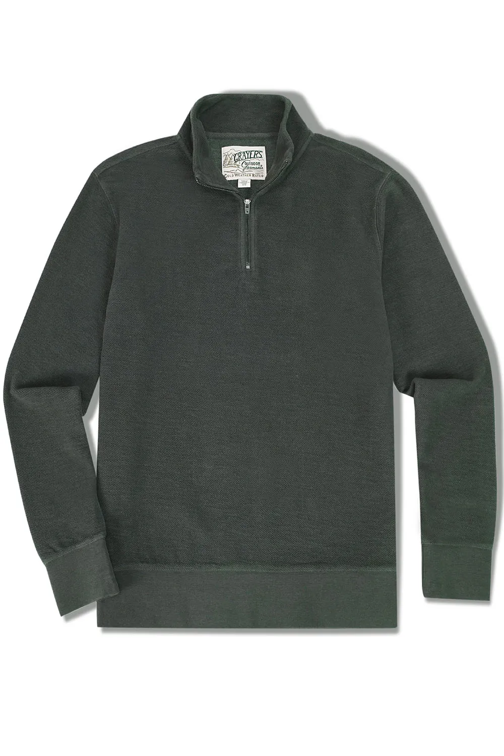DUNLOP REVERSE FLEECE 1/4 ZIP Beluga sold by REVOLVR Menswear