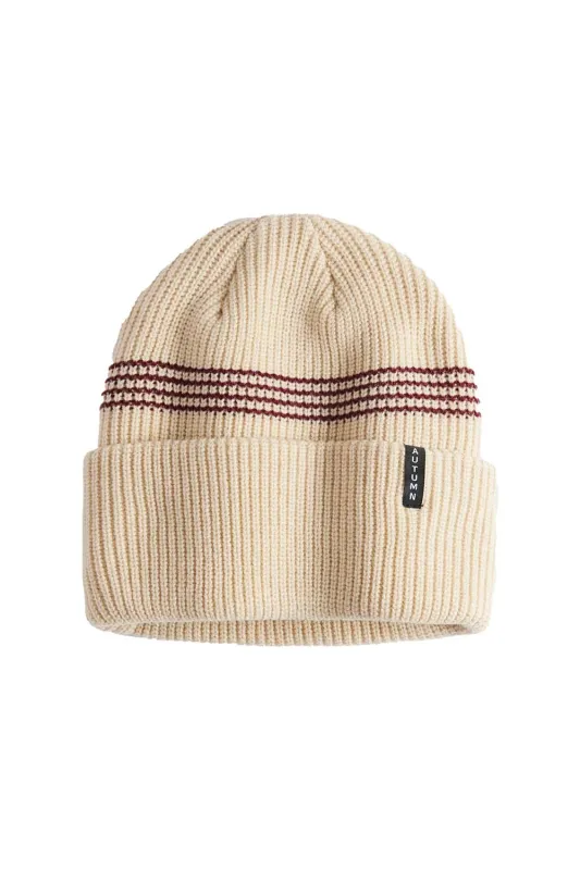 SELECT MINI STRIPE BEANIE Oatmeal sold by REVOLVR Menswear