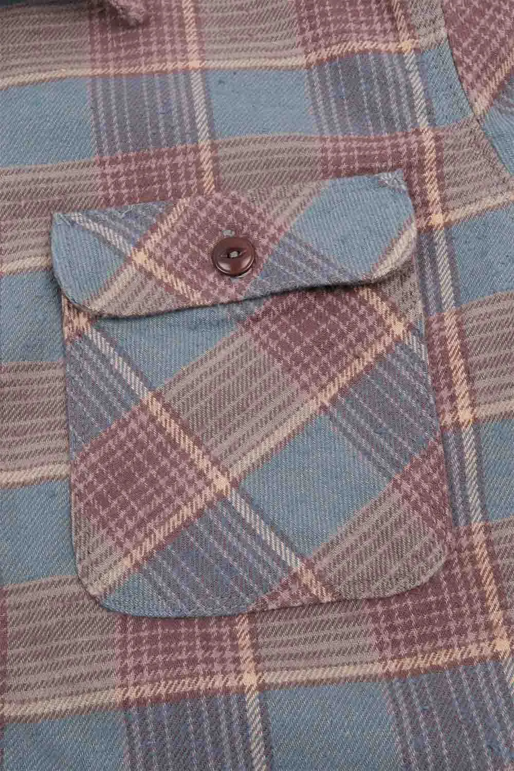 JEPSON PLAID WOVEN Dusty Blue Plaid sold by REVOLVR Menswear product image thumbnail 4