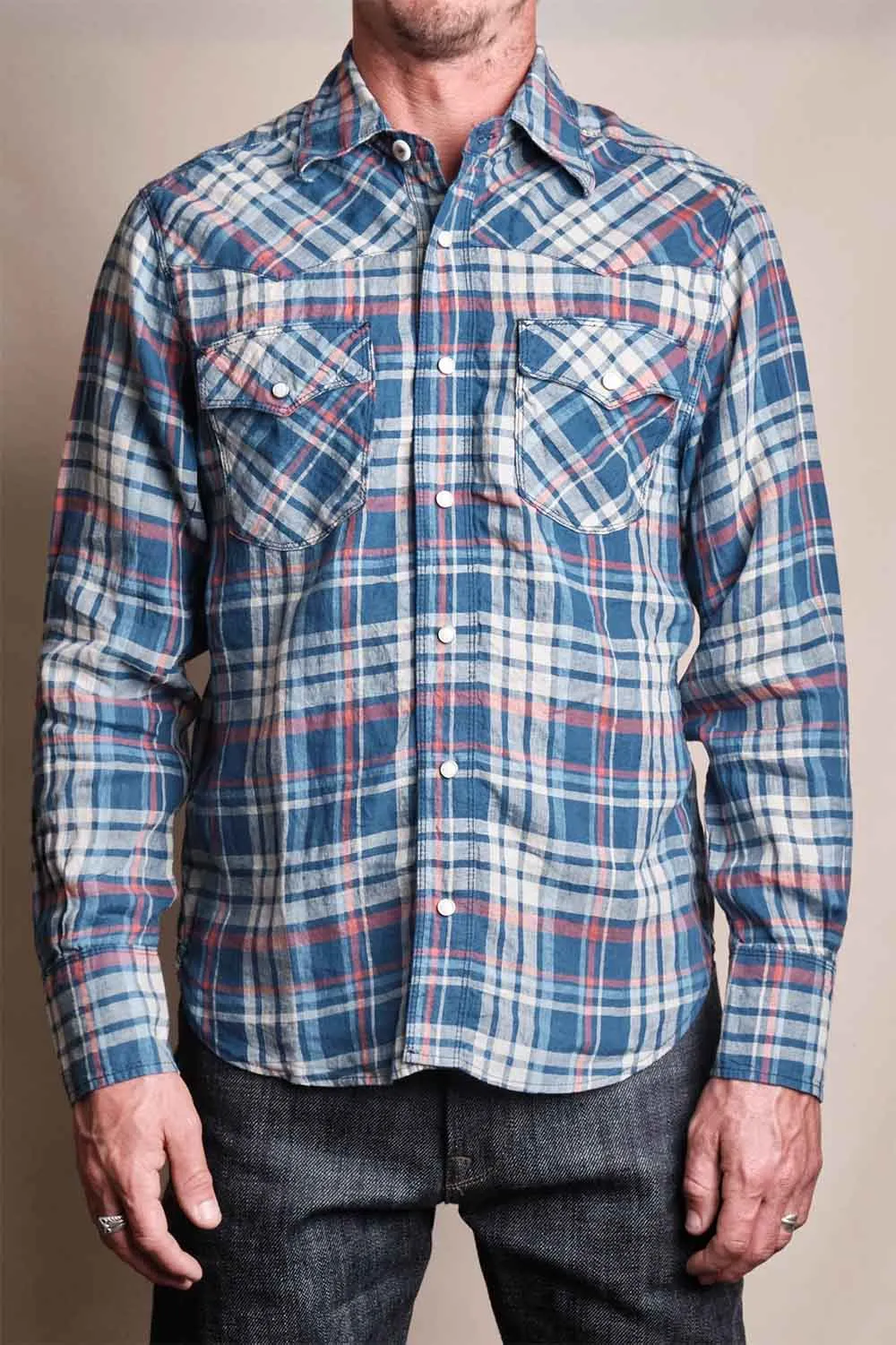 WESTERN SCOUT Kingfisher Blue Plaid sold by REVOLVR Menswear product image thumbnail 2