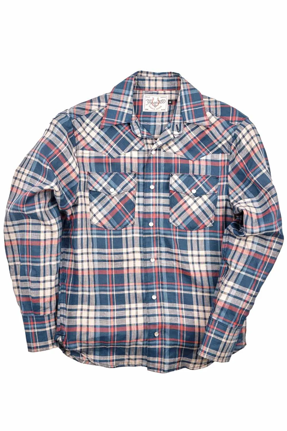WESTERN SCOUT Kingfisher Blue Plaid sold by REVOLVR Menswear