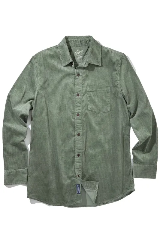 SARATOGA CORD SHIRT Agave sold by REVOLVR Menswear