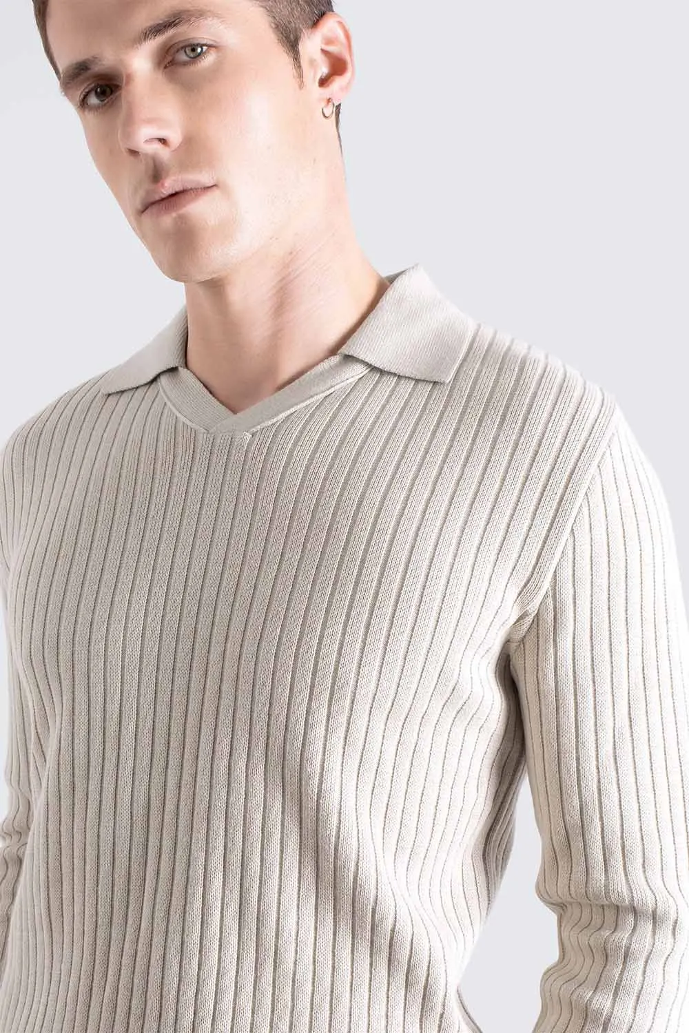 CLIFFORD POLO Stone sold by REVOLVR Menswear product image thumbnail 3