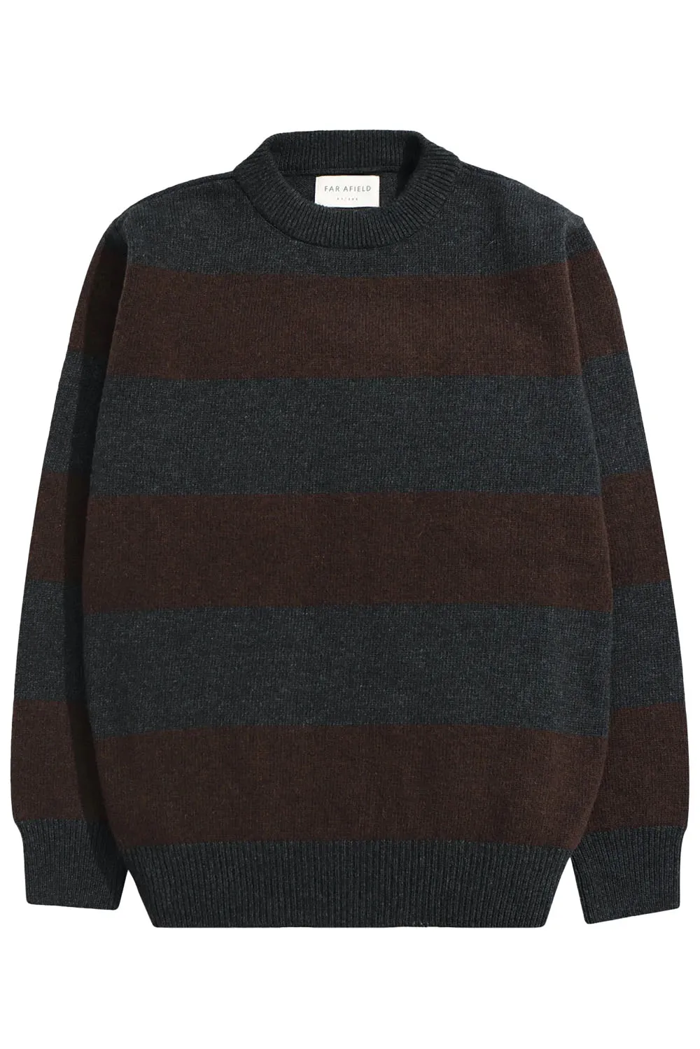 COMBIN STRIPED KNIT Grey/Brown sold by REVOLVR Menswear