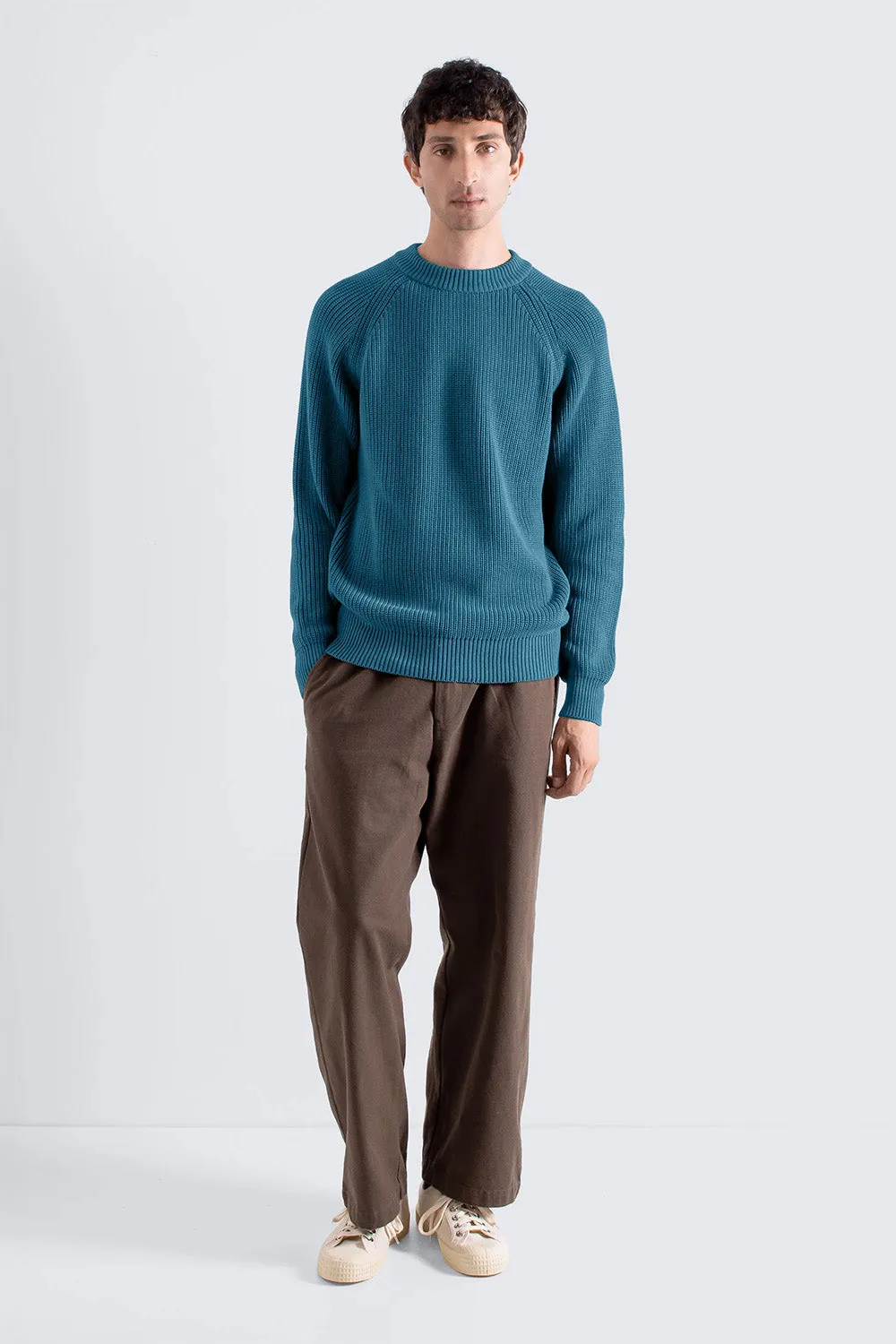 HERBERT RAGLAN KNIT Blue sold by REVOLVR Menswear product image thumbnail 3