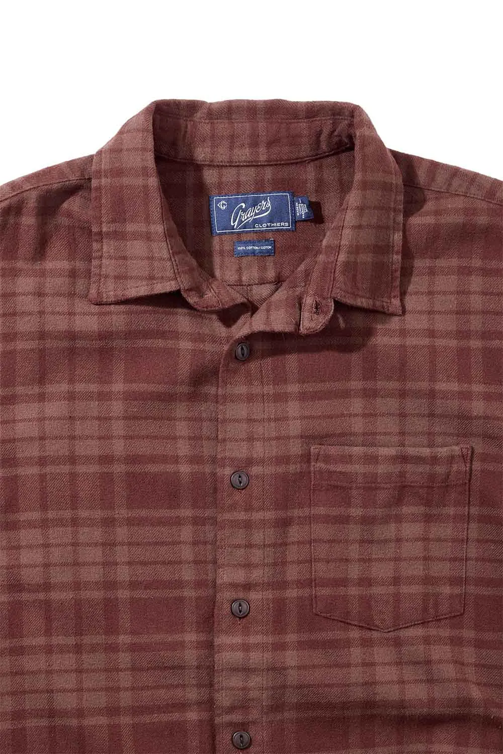 JASPE MW FLANNEL Root Beer sold by REVOLVR Menswear product image thumbnail 2
