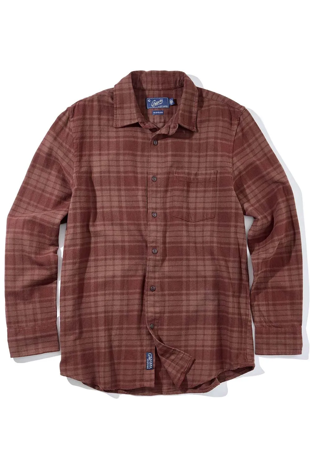 JASPE MW FLANNEL Root Beer sold by REVOLVR Menswear