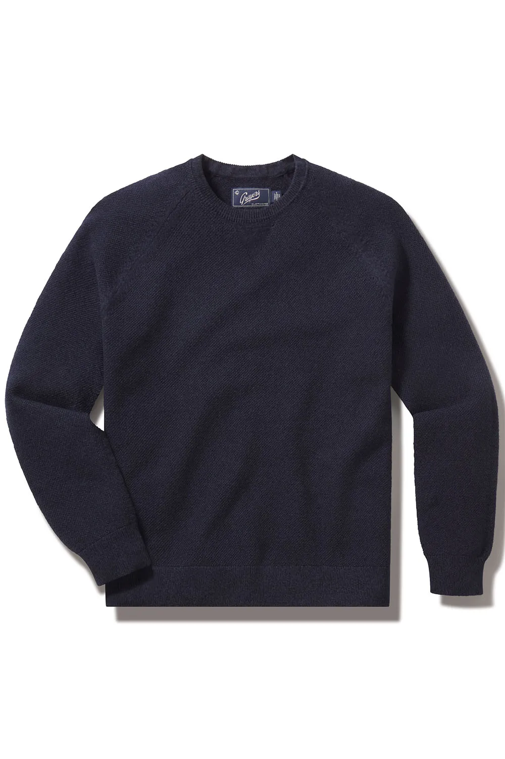 ERNEST CASHMERE CREW Navy sold by REVOLVR Menswear