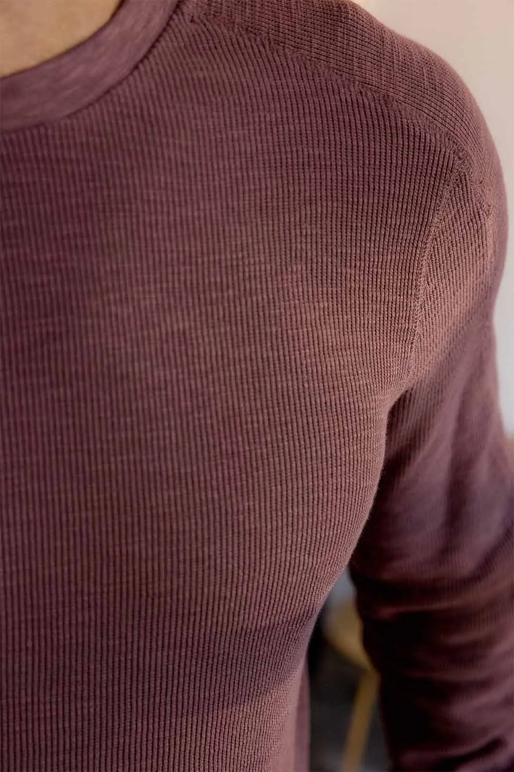 CLINT WAFFLE CREW Root Beer sold by REVOLVR Menswear product image thumbnail 3