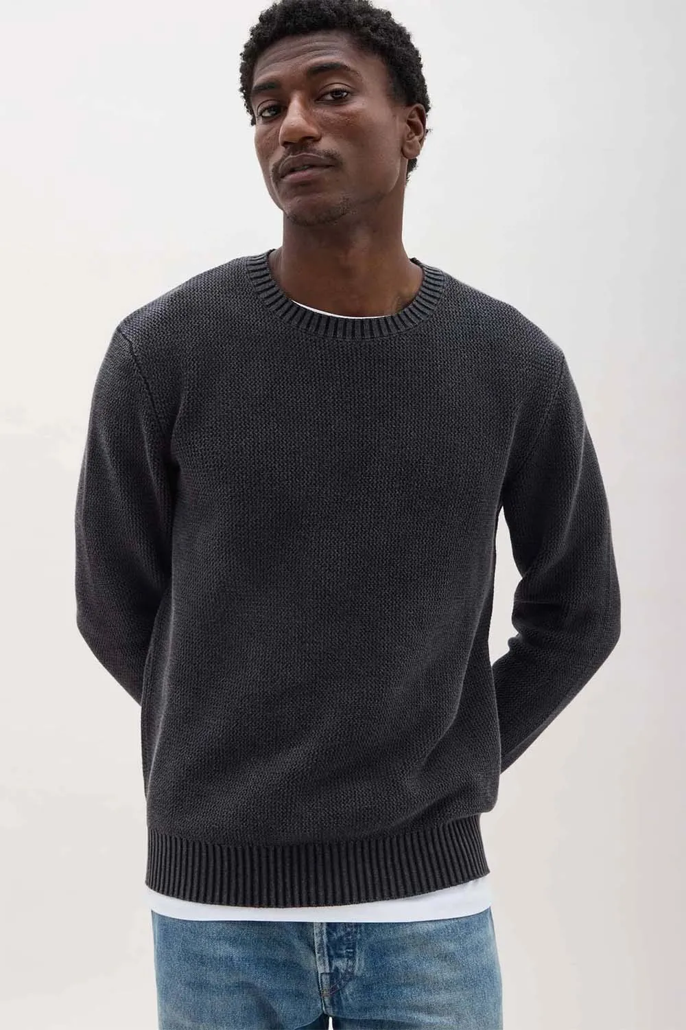 DUNE SWEATER Black sold by REVOLVR Menswear