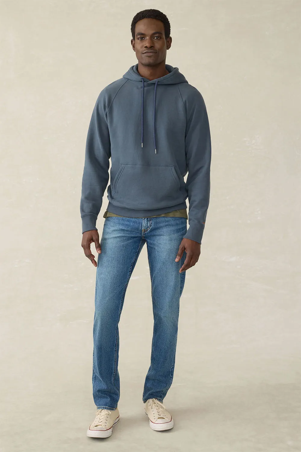 HIGH STANDARD FLEECE HOODIE Blue Nights sold by REVOLVR Menswear product image thumbnail 4