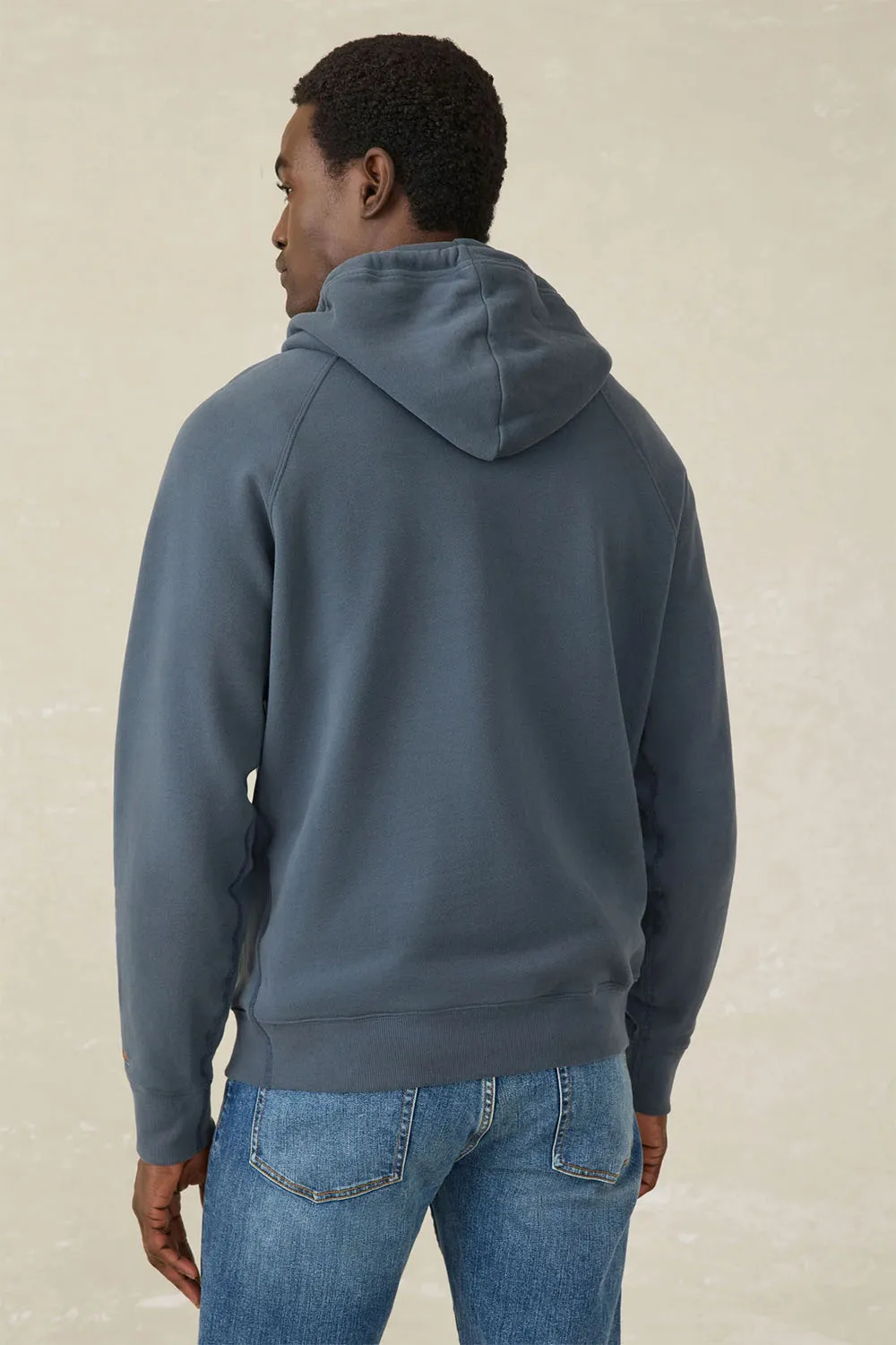 HIGH STANDARD FLEECE HOODIE Blue Nights sold by REVOLVR Menswear product image thumbnail 2