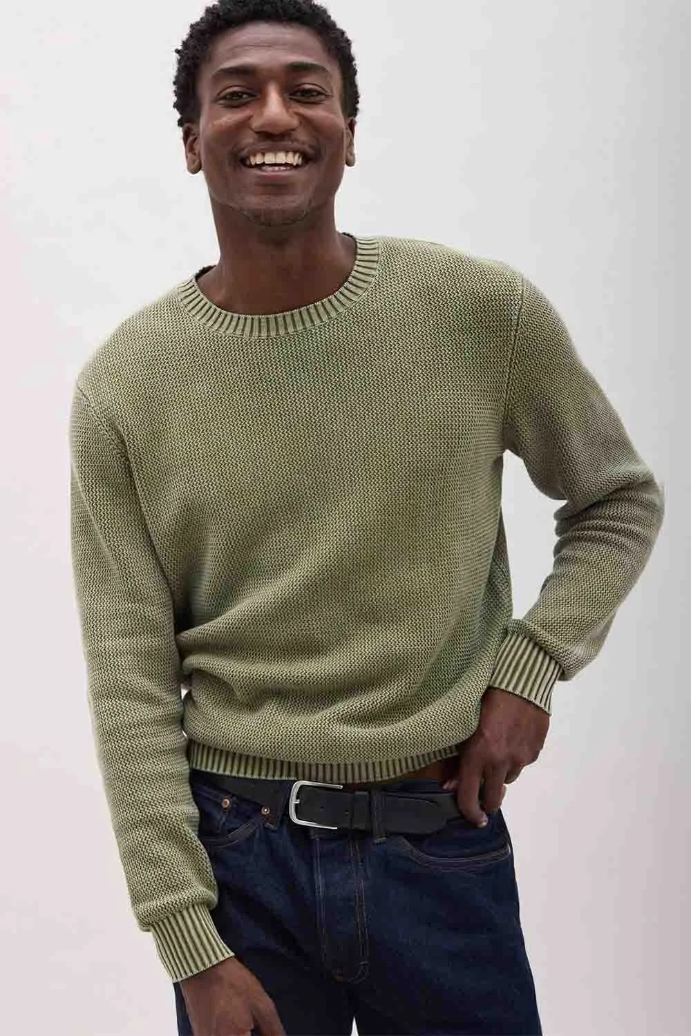DUNE SWEATER Cypress sold by REVOLVR Menswear