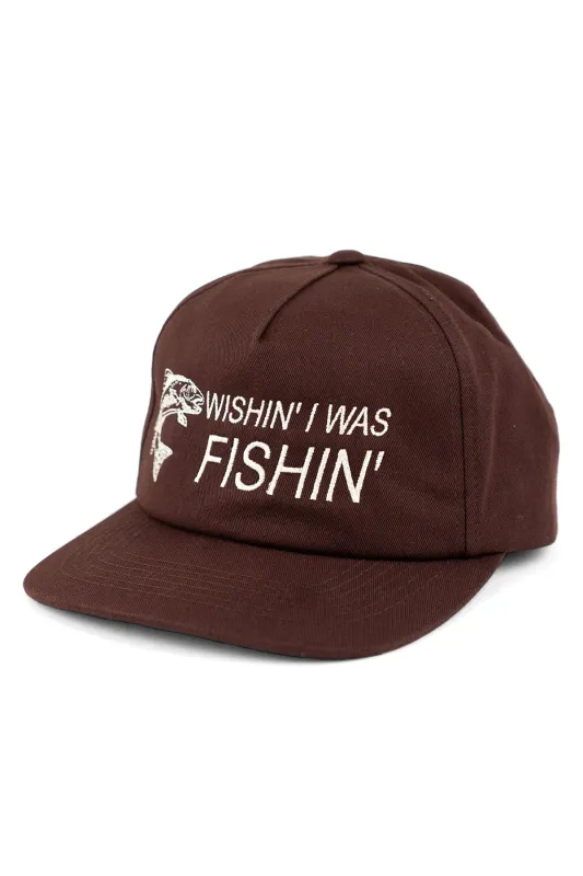 WISHIN I WAS FISHIN Brown sold by REVOLVR Menswear