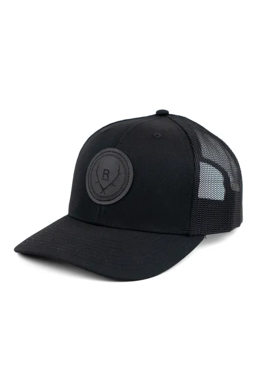 SIMPLIFY TRUCKER LEATHER Black/Black sold by REVOLVR Menswear