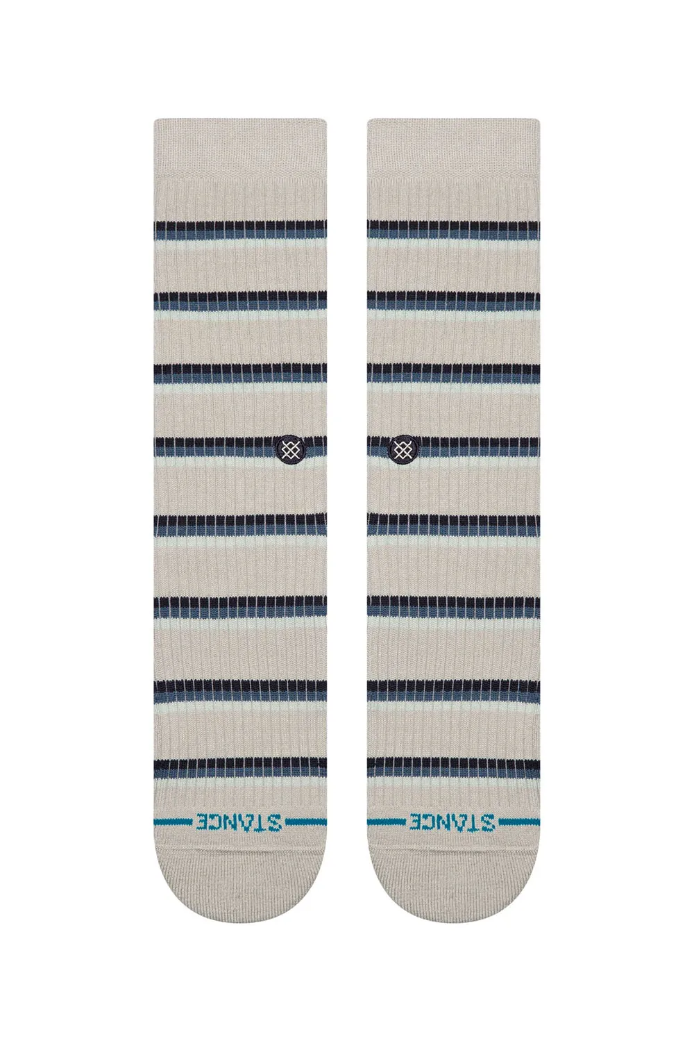 MULTISTRIPE RIBBED CREW Grey sold by REVOLVR Menswear product image thumbnail 2