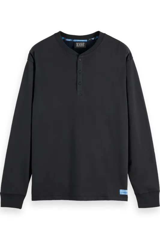 SLUB HENLEY LS Meteorite sold by REVOLVR Menswear