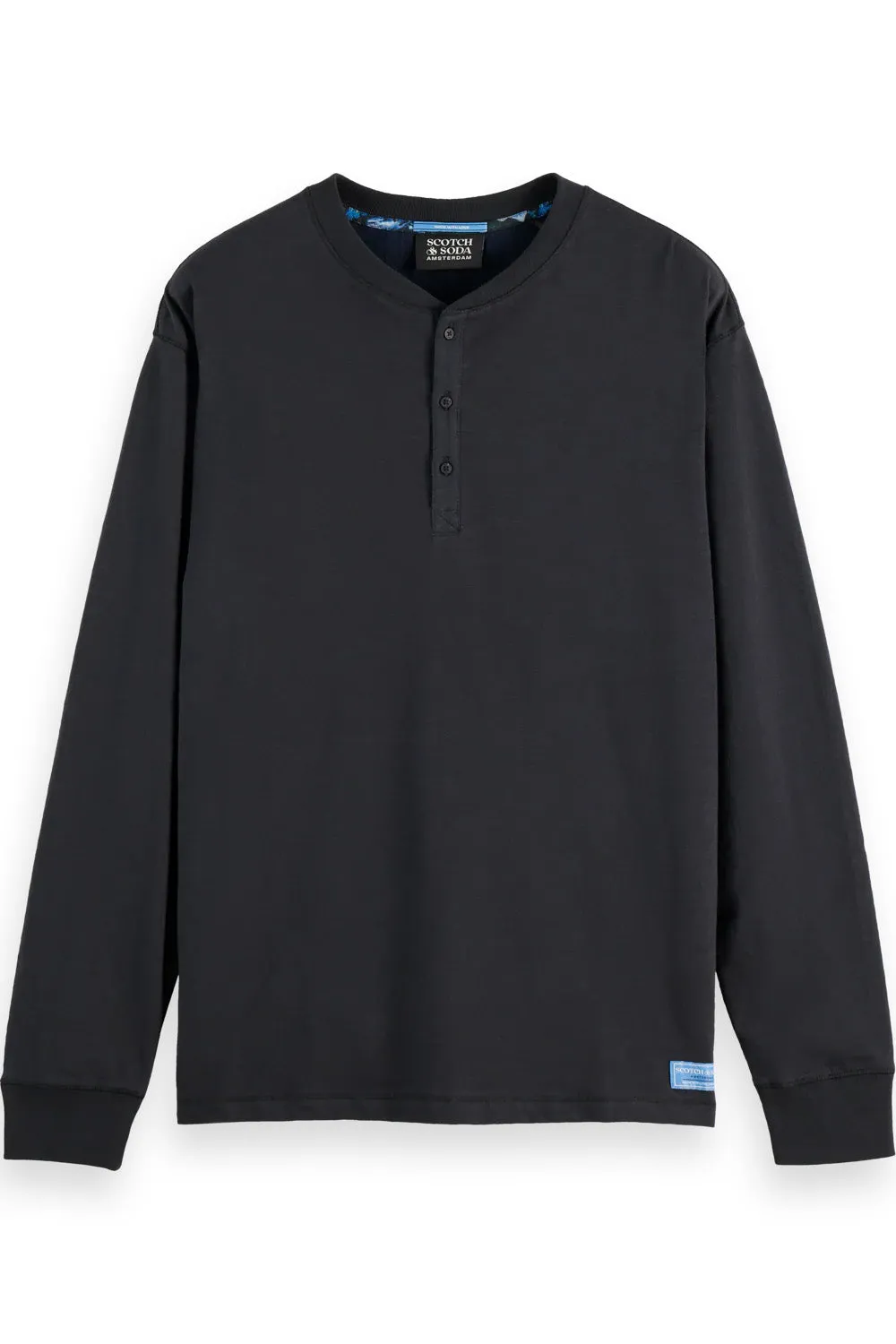SLUB HENLEY LS Meteorite sold by REVOLVR Menswear