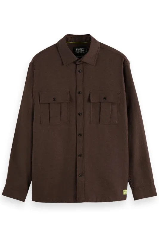 MELANGE SHIRT Demitasse Melange sold by REVOLVR Menswear