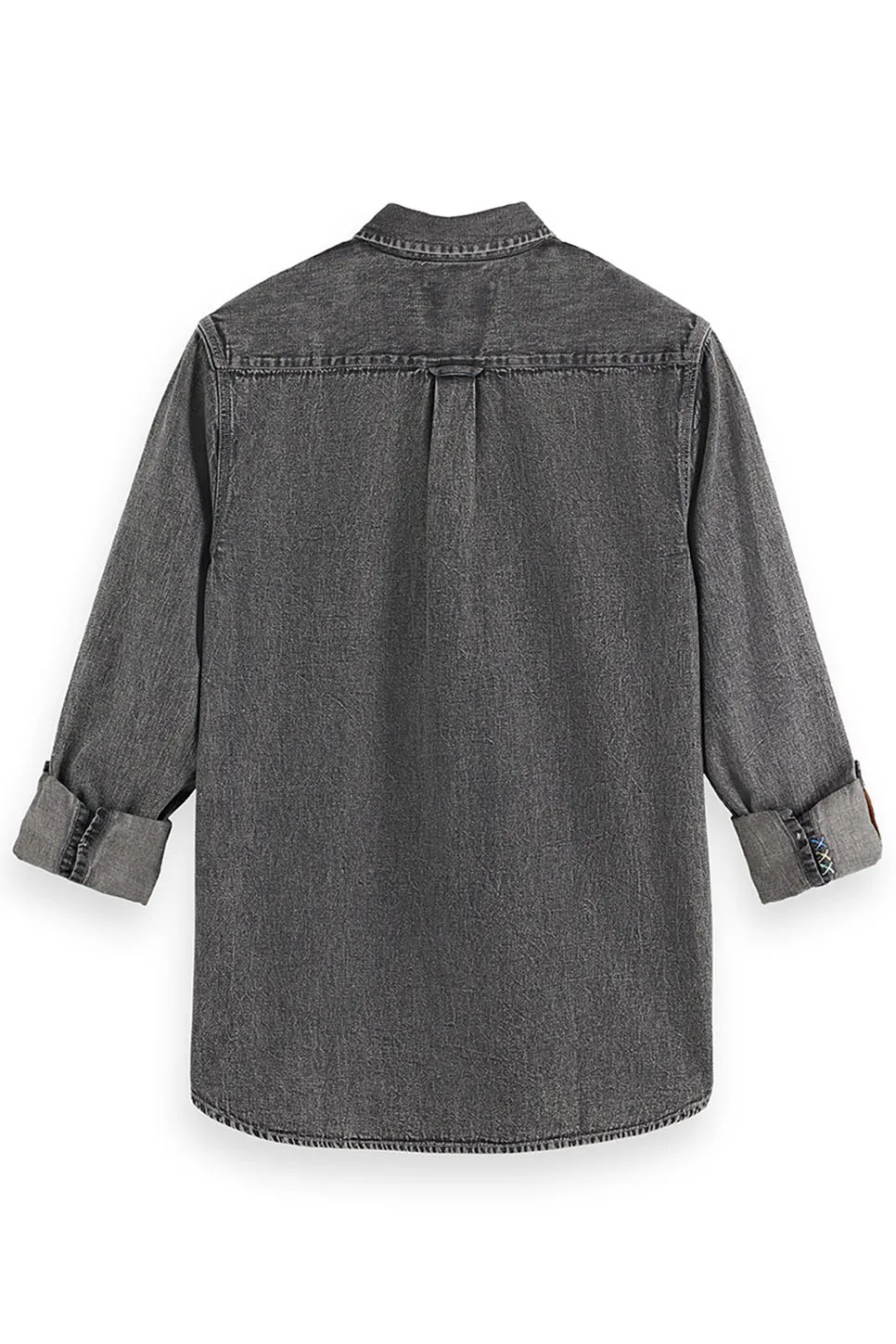 WASHED DENIM SHIRT Black Spark sold by REVOLVR Menswear product image thumbnail 2