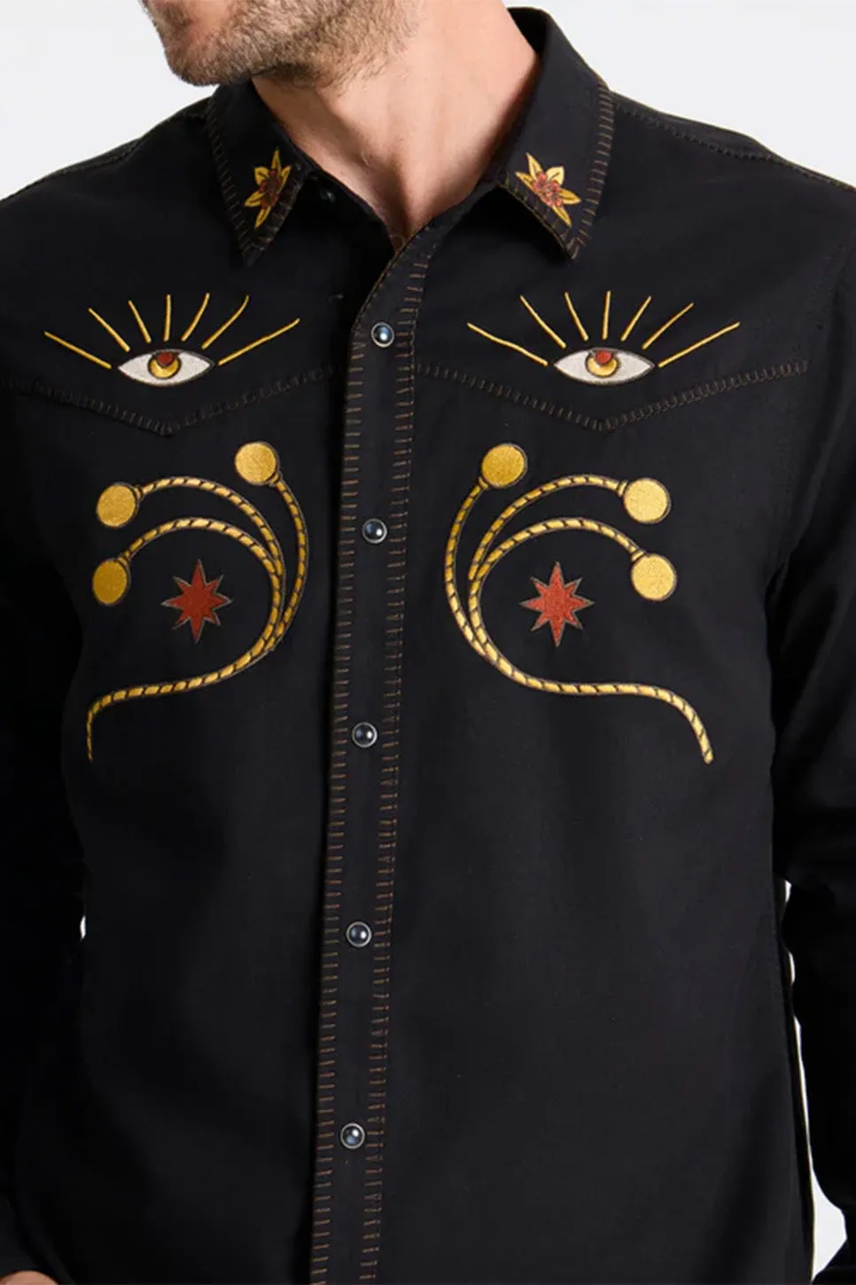 ON THE RANGE SHIRT Black sold by REVOLVR Menswear product image thumbnail 5