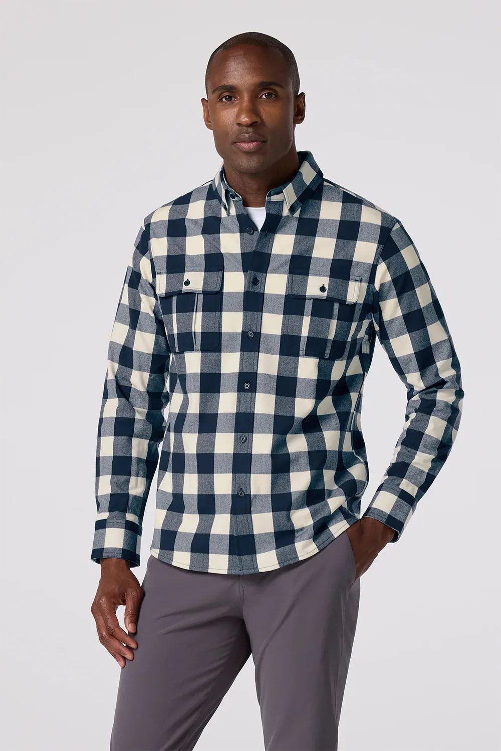 UPSTATE FLANNEL Birch Leo Buffalo Check sold by REVOLVR Menswear