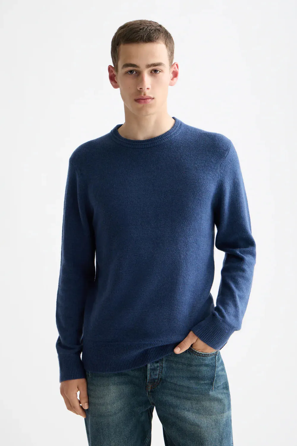 SOFT KNIT SWEATER Insignia Blue sold by REVOLVR Menswear product image thumbnail 2