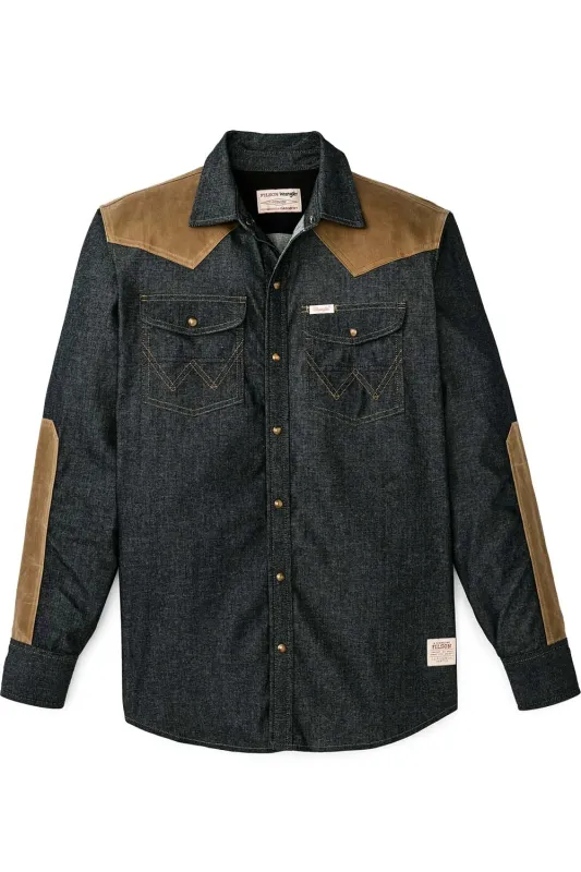 WRANGLER X FILSON WILD ADVENTURE SHIRT Indigo sold by REVOLVR Menswear