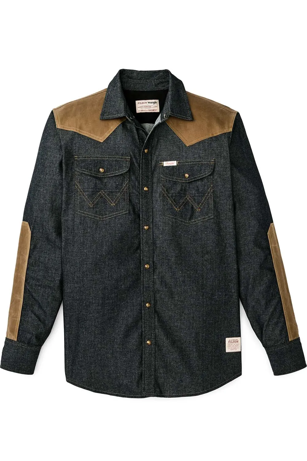 WRANGLER X FILSON WILD ADVENTURE SHIRT Indigo sold by REVOLVR Menswear