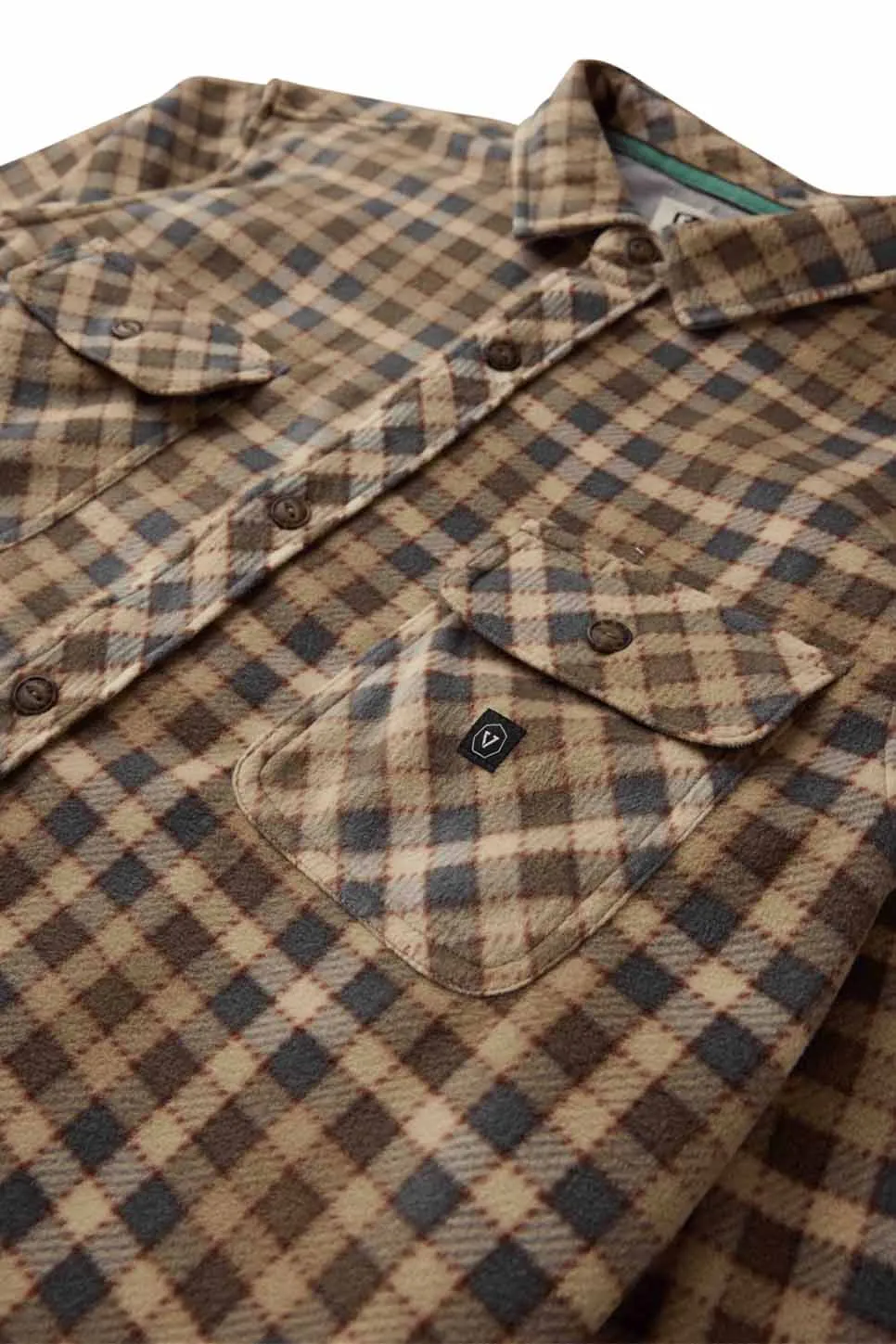 ECO-ZY LS POLAR FLANNEL Light Khaki sold by REVOLVR Menswear product image thumbnail 3