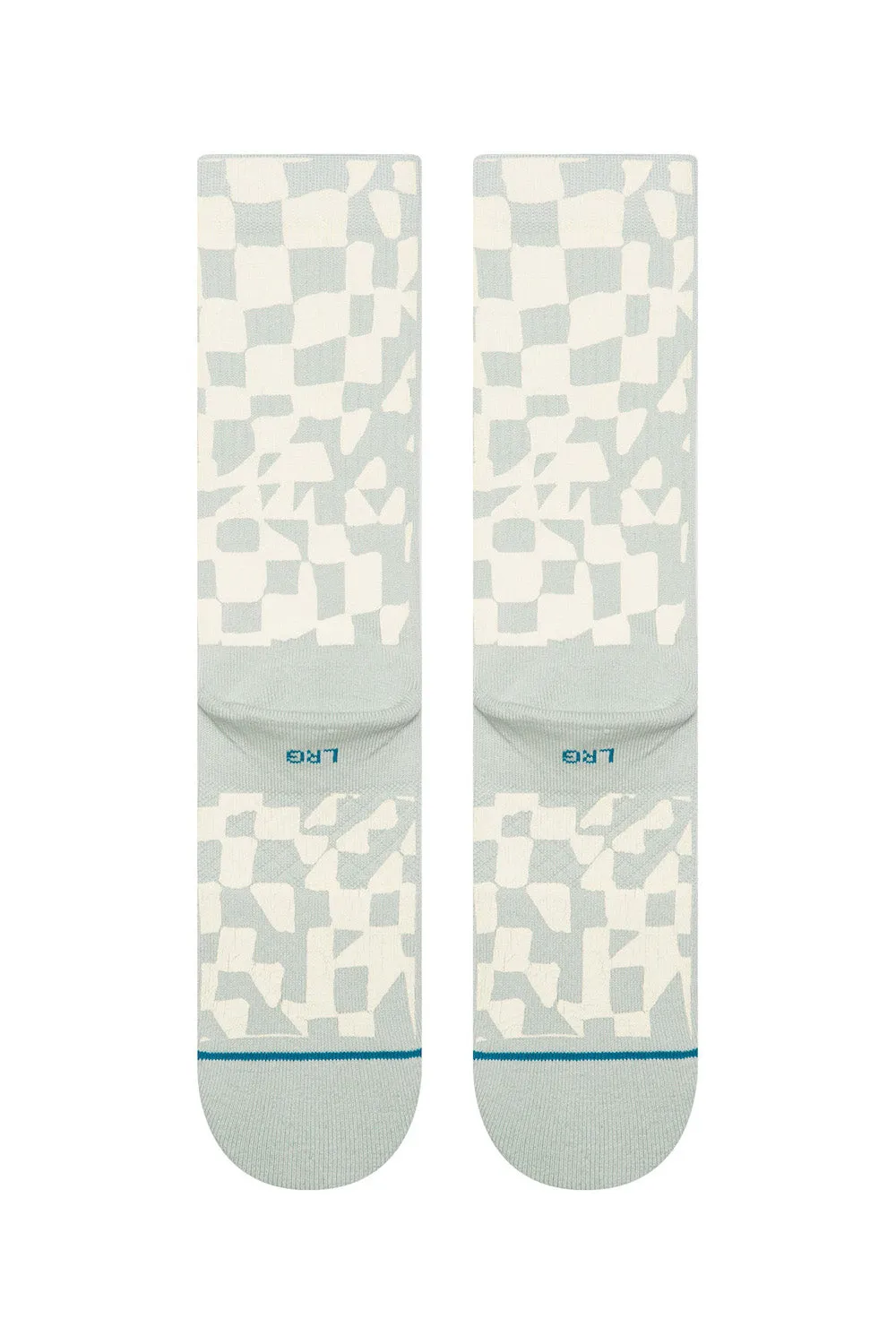 WAVE CHECK CREW Pale Blue sold by REVOLVR Menswear product image thumbnail 3