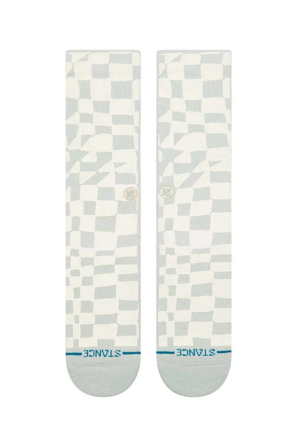WAVE CHECK CREW Pale Blue sold by REVOLVR Menswear product image thumbnail 2