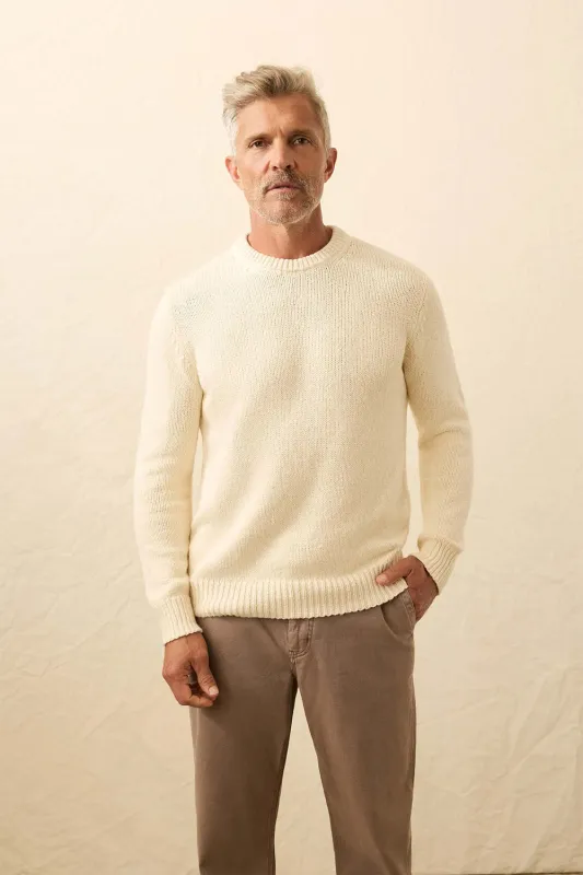 HEIRLOOM CREWNECK SWEATER Bone sold by REVOLVR Menswear