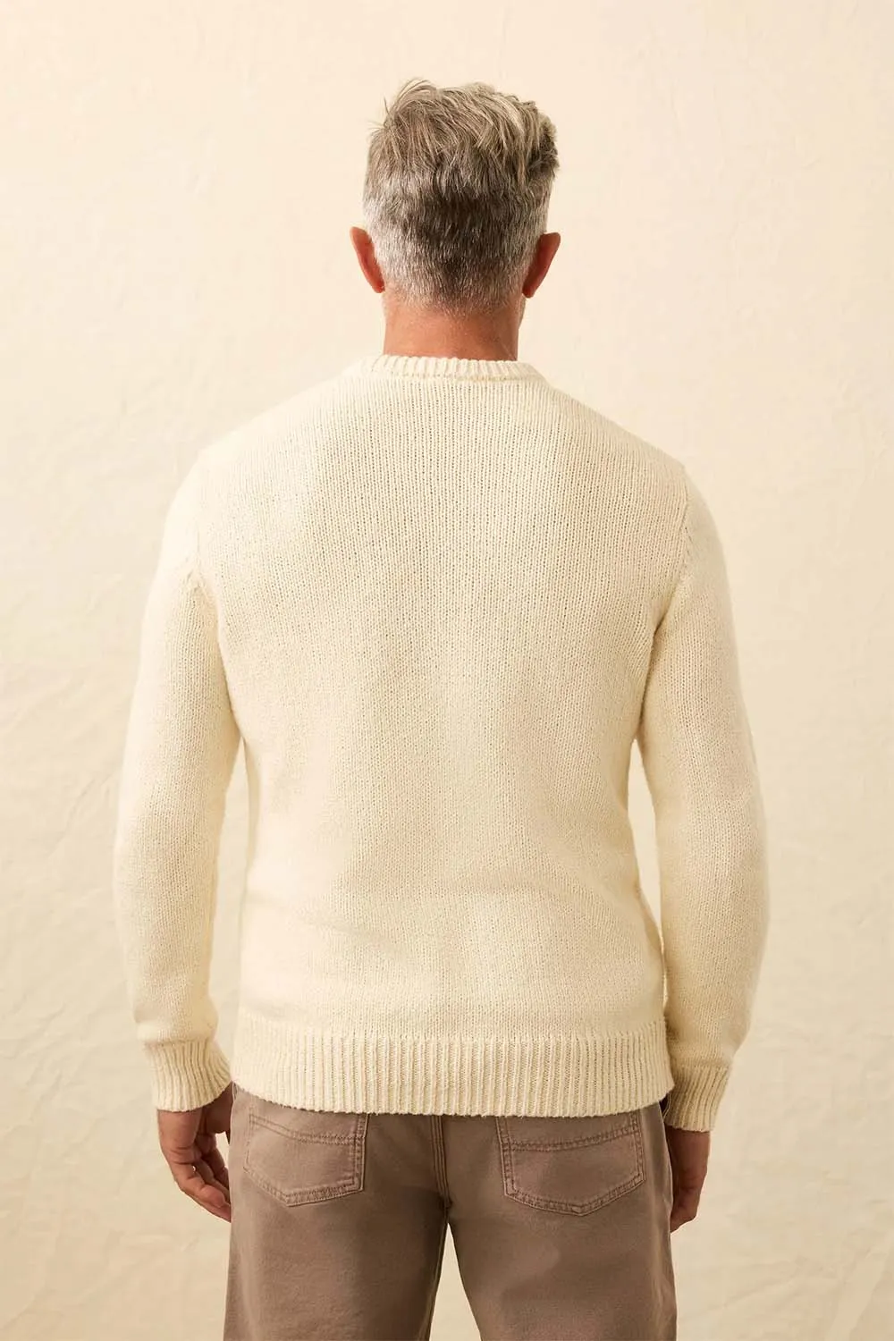 HEIRLOOM CREWNECK SWEATER Bone sold by REVOLVR Menswear product image thumbnail 2