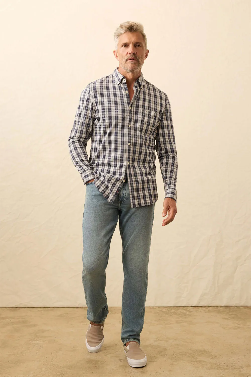 COASTLINE KNIT SHIRT Royal Canyon Plaid sold by REVOLVR Menswear product image thumbnail 4
